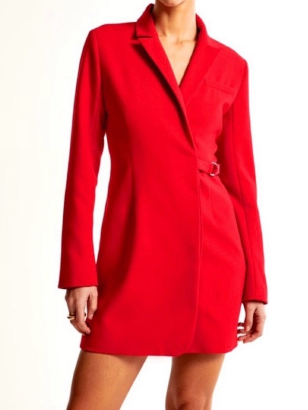Abercrombie & Fitch Red Blazer Mini Dress
